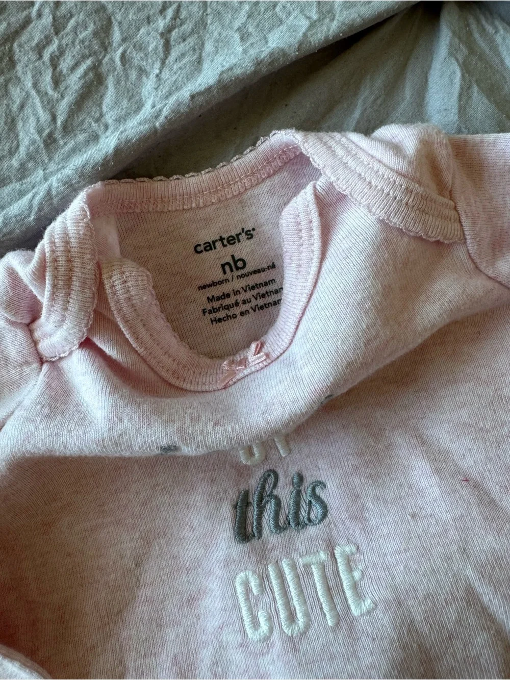 Carters Baby Pink 'I Woke Up This Cute' Pajama Set